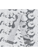 Sjaal - Wit, Lichtgrijs, Donkergrijs - Acryl - 17 x 145 cm