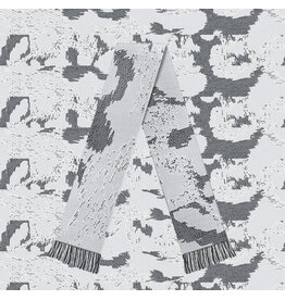 Sjaal - Wit, Lichtgrijs, Donkergrijs - Acryl - 17 x 145 cm
