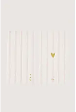 Zusss Servetten - Streep Hartjes Wit/Roze - 15st