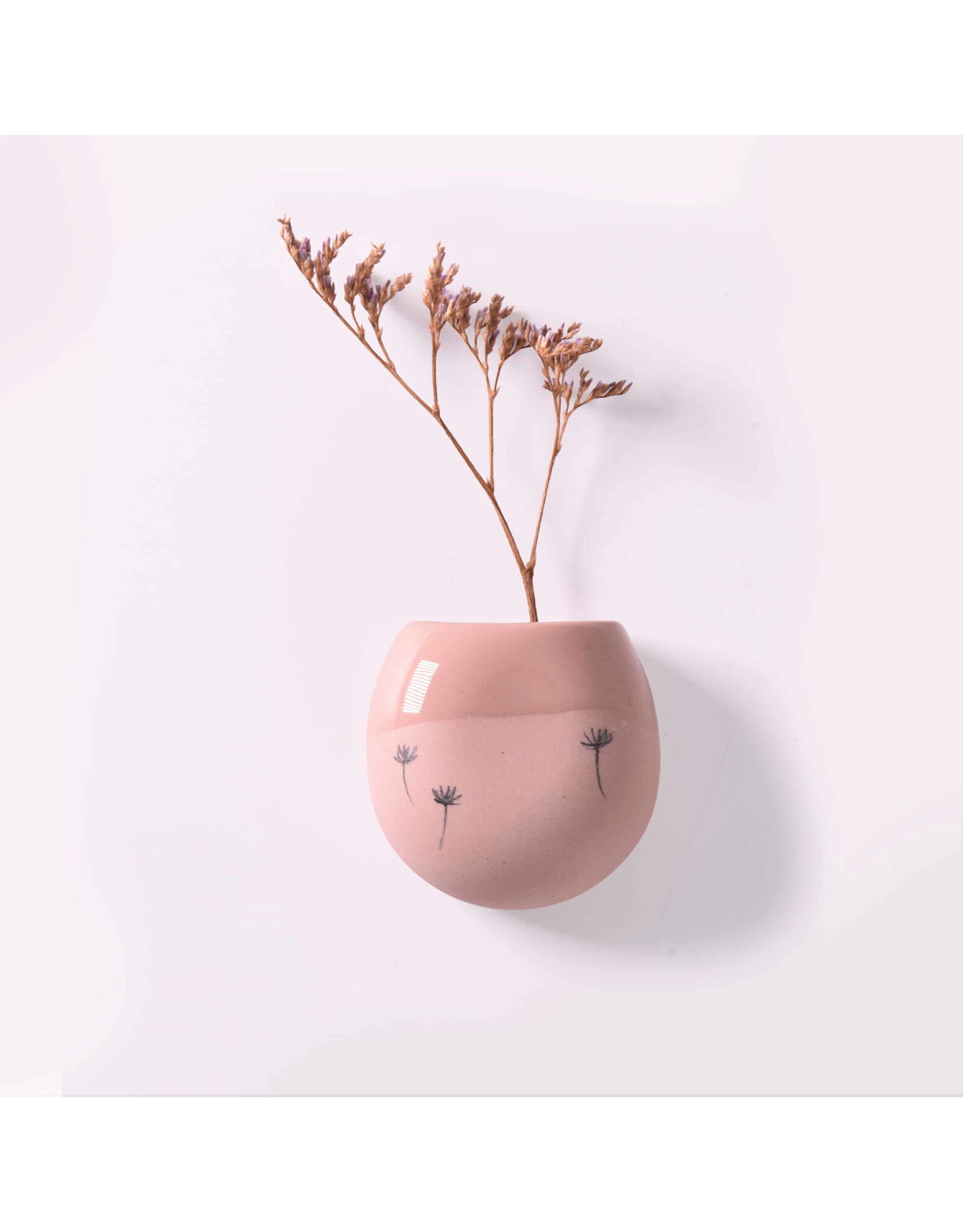 Studio Harm & Elke Muurvaasje Recycle, S - Old Pink/Brown -  4,5 x 4 x 2,5