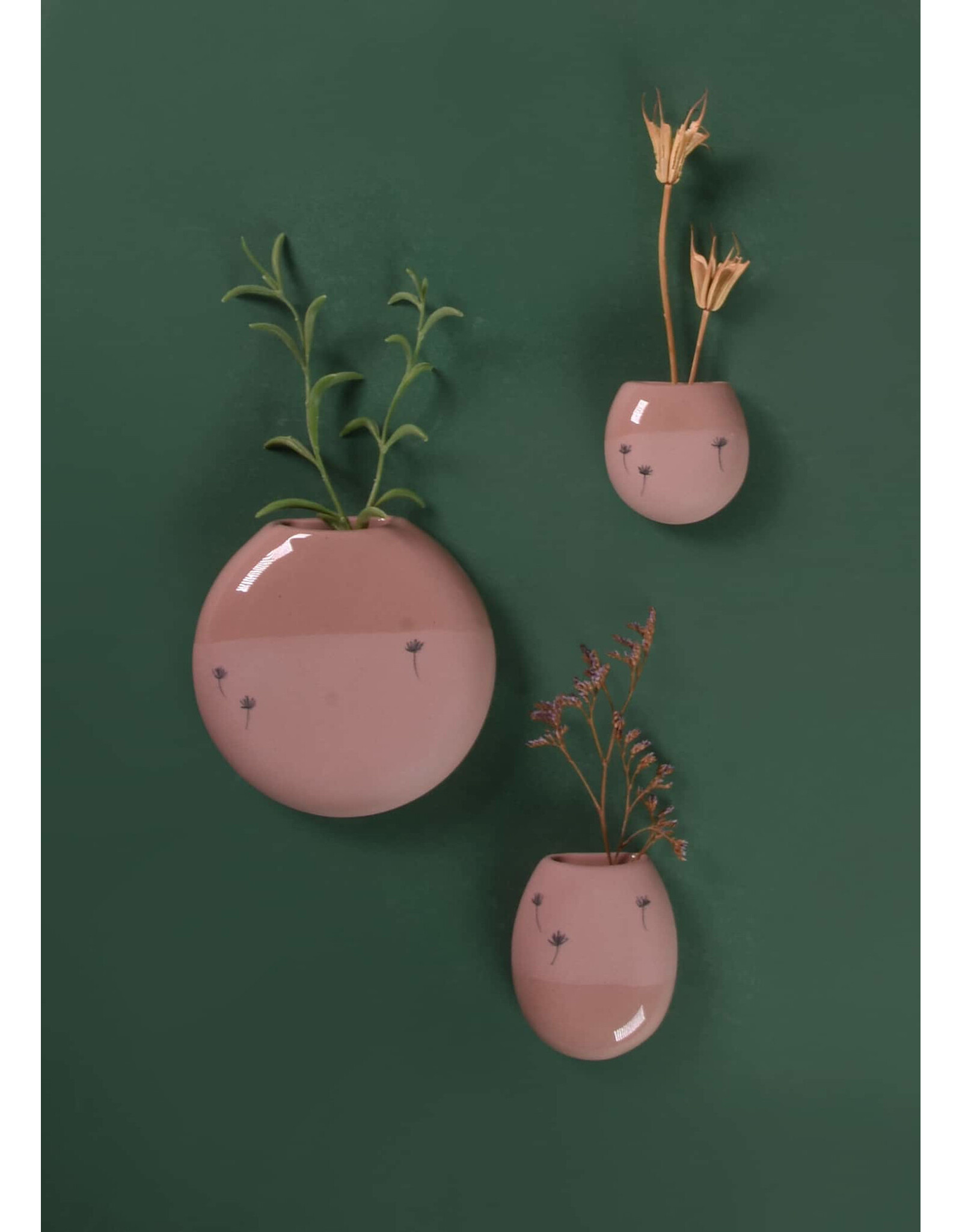 Studio Harm & Elke Muurvaasje Recycle, S - Old Pink/Brown -  4,5 x 4 x 2,5