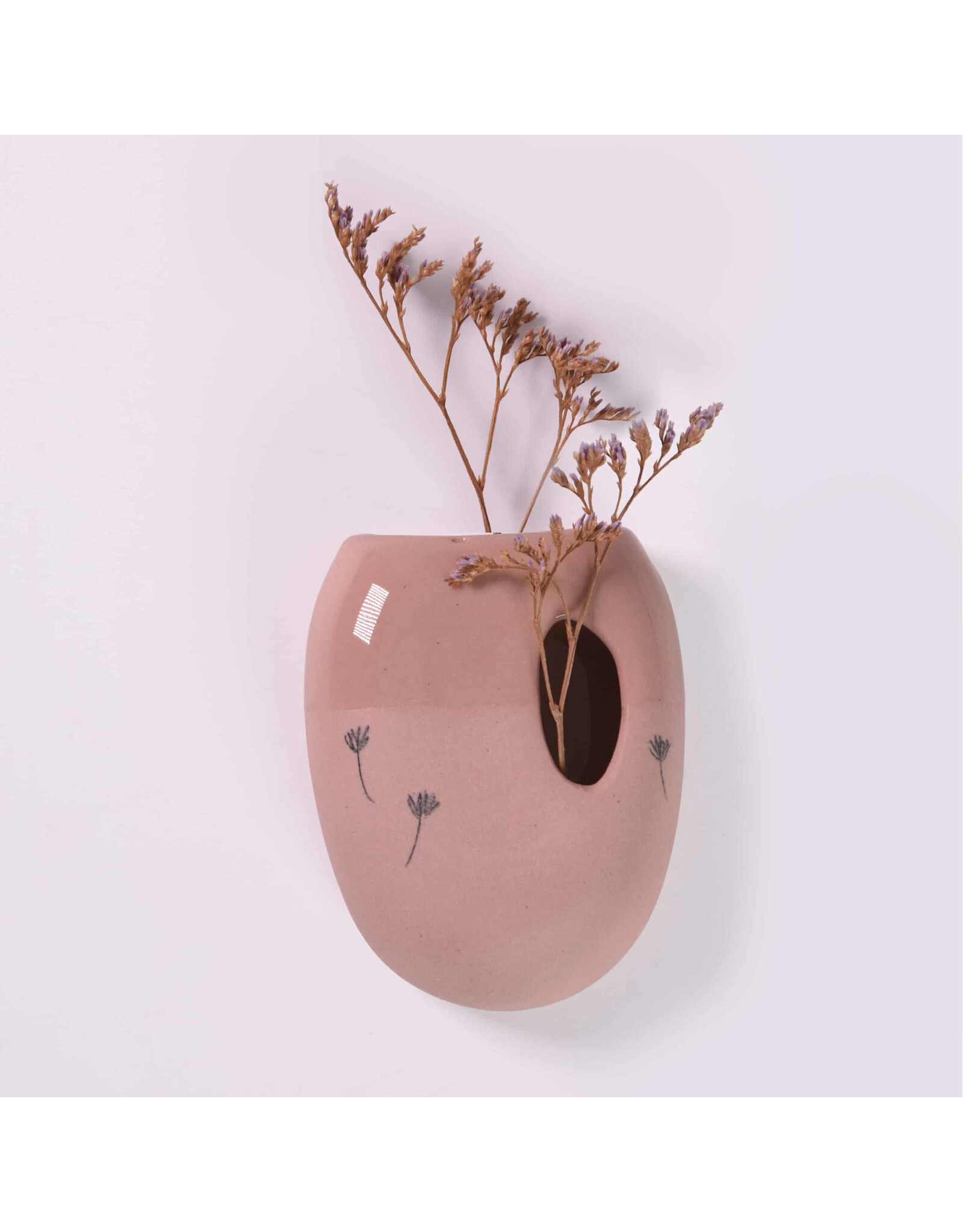 Studio Harm & Elke Muurvaasje Recycle, L - Old Pink/Brown - 7 x 9 x 3