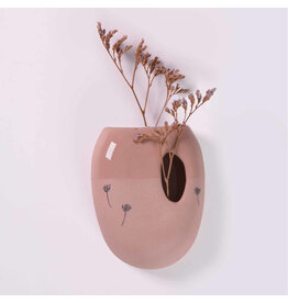 Studio Harm & Elke Muurvaasje Recycle, L - Old Pink/Brown - 7 x 9 x 3