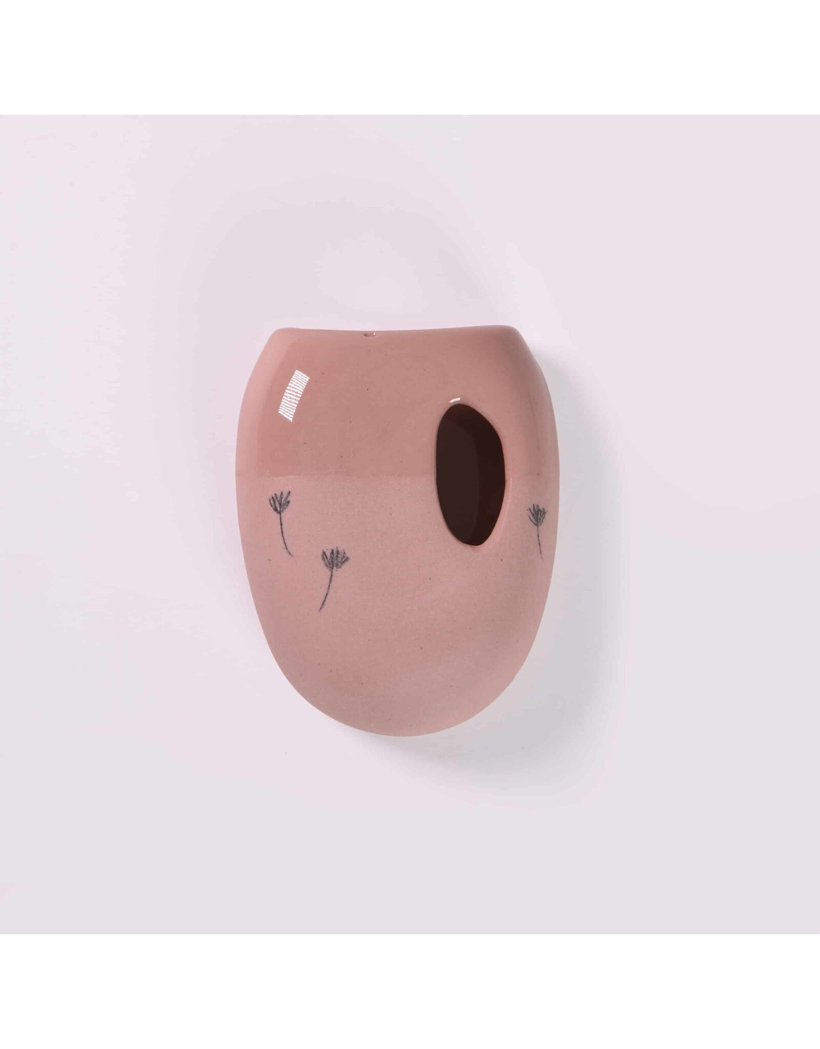 Studio Harm & Elke Muurvaasje Recycle, L - Old Pink/Brown - 7 x 9 x 3