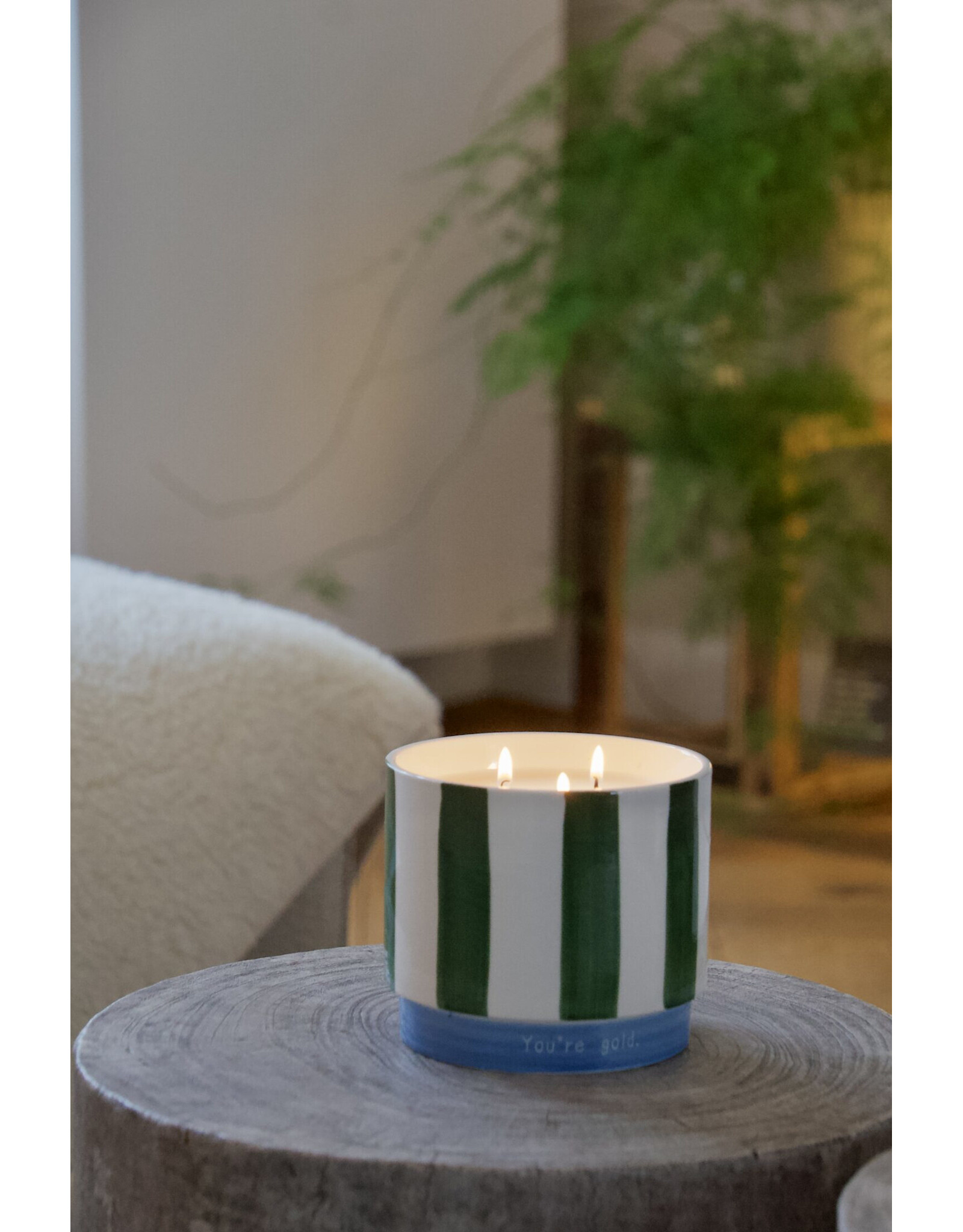 And Nook 2 in 1 Kaars & Bloempot - You're gold - Ø11x13cm