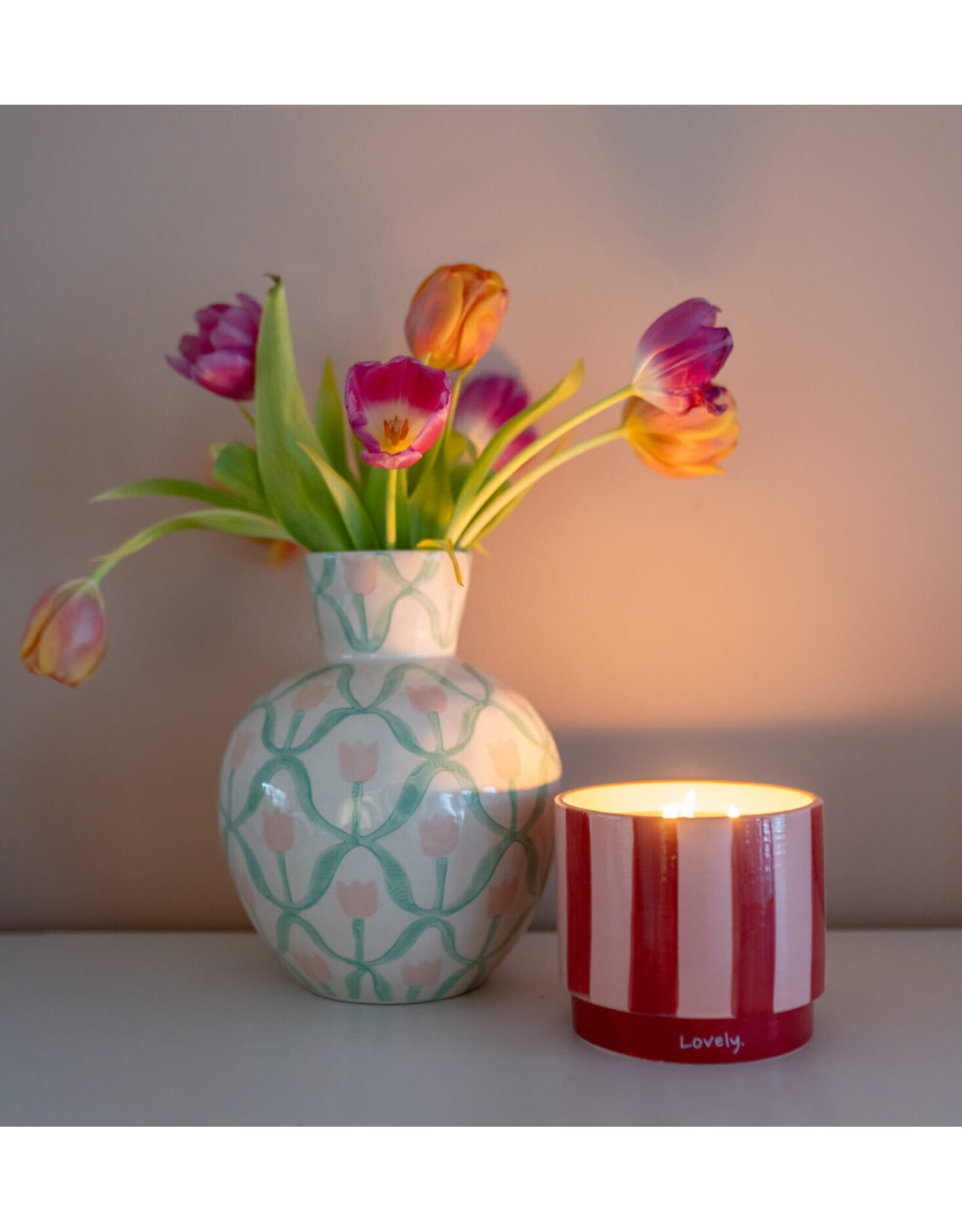 And Nook 2 in 1 Kaars & Bloempot - Lovely - Ø11x13cm