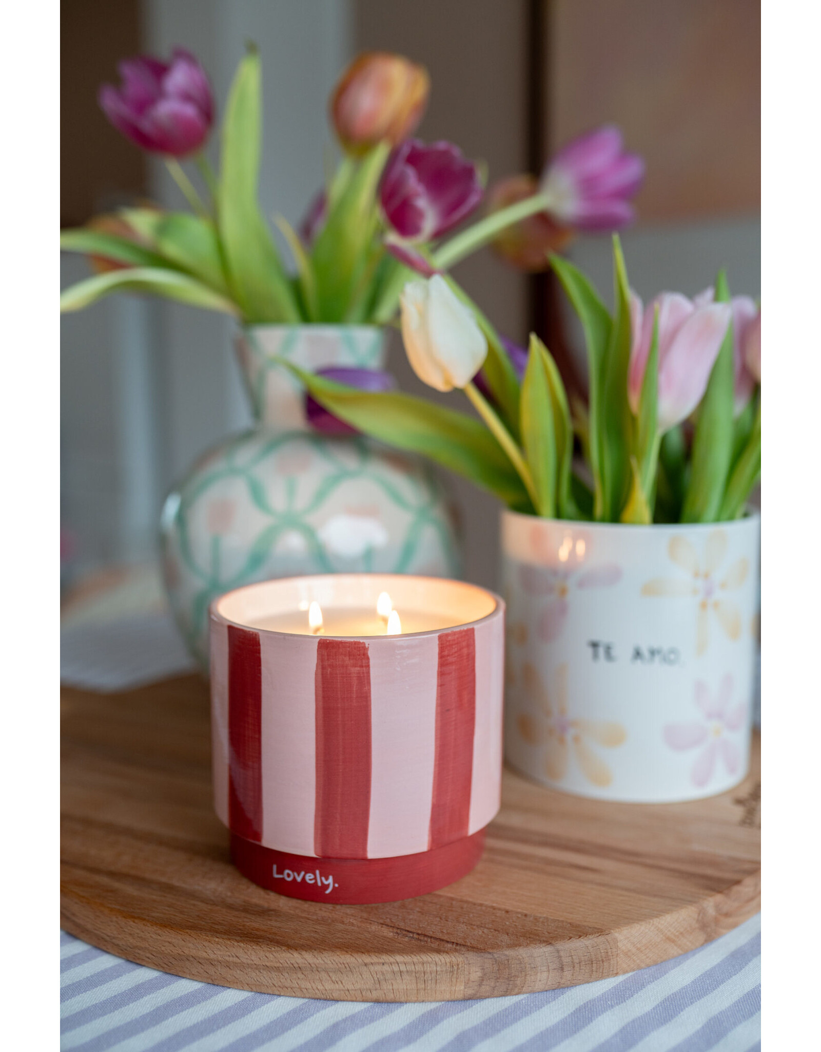 And Nook 2 in 1 Kaars & Bloempot - Lovely - Ø11x13cm