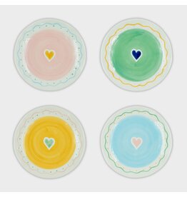 And Nook Bord, Swirly hearts - Set van 4 - Ø 15cm