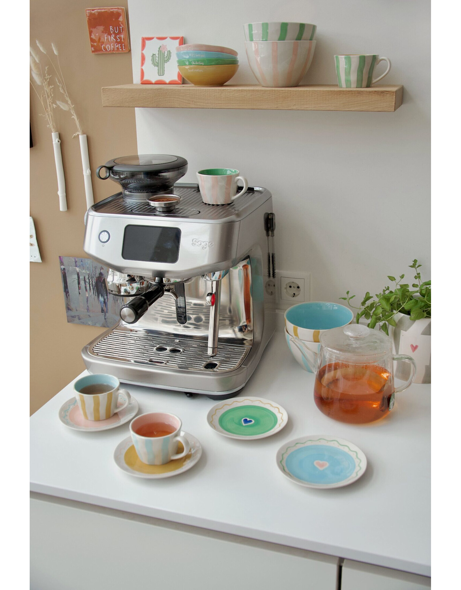 And Nook Bord, Swirly hearts - Set van 4 - Ø 15cm