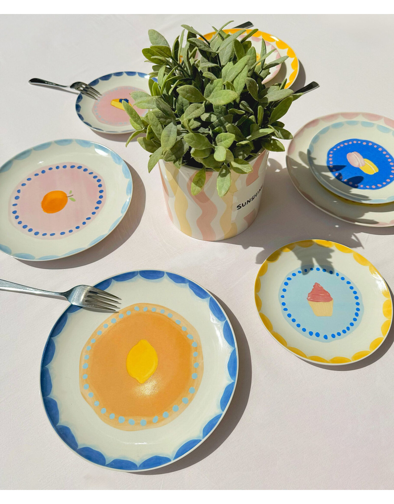 And Nook Bord, Sweet pastry - Set van 4 - Ø 15cm