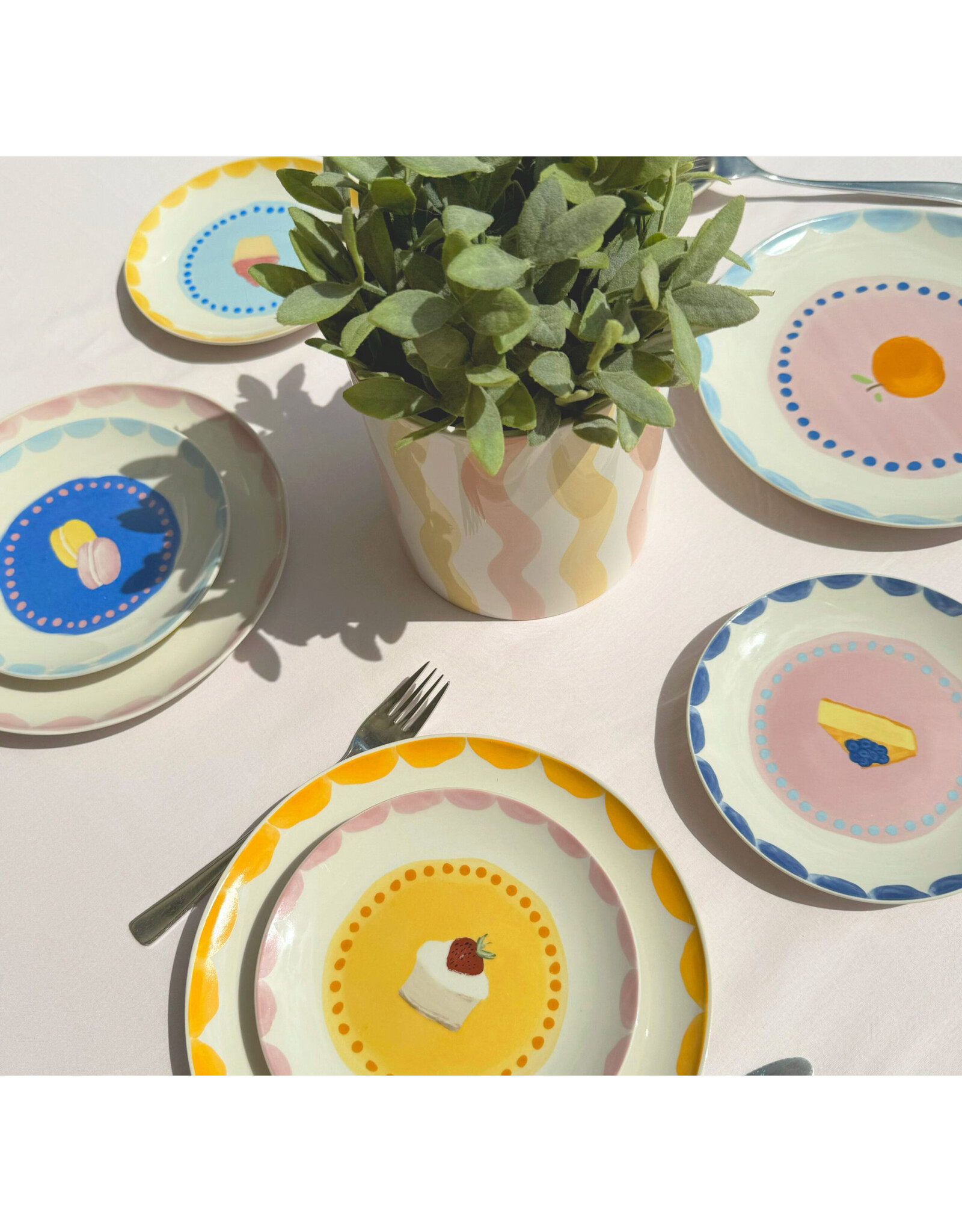 And Nook Bord, Sweet pastry - Set van 4 - Ø 15cm