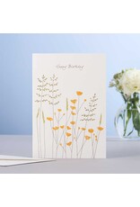 Eloise Hall Wenskaart - Buttercups Happy Birthday - Dubbele Kaart + Envelop