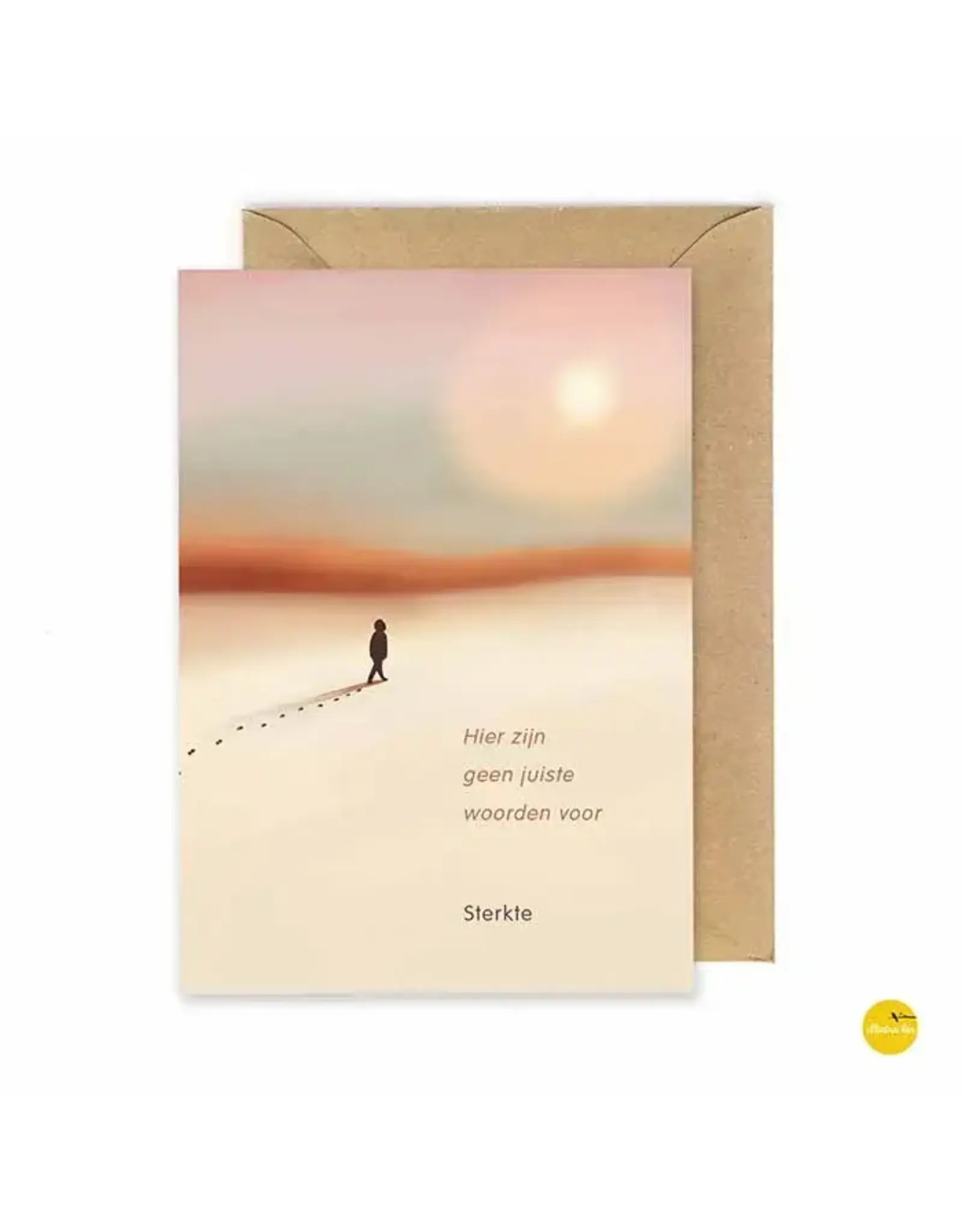 illustra'lies Wenskaart - Stil Troost Sterkte - Dubbele kaart + Envelop