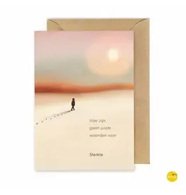 illustra'lies Wenskaart - Stil Troost Sterkte - Dubbele kaart + Envelop