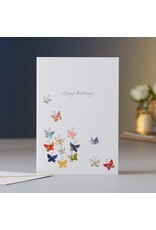Eloise Hall Wenskaart - Butterfly & Kaleidoscope Birthday - Dubbele Kaart + Envelop