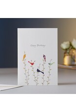 Eloise Hall Wenskaart - Spring Birds, Birthday - Dubbele Kaart + Envelop