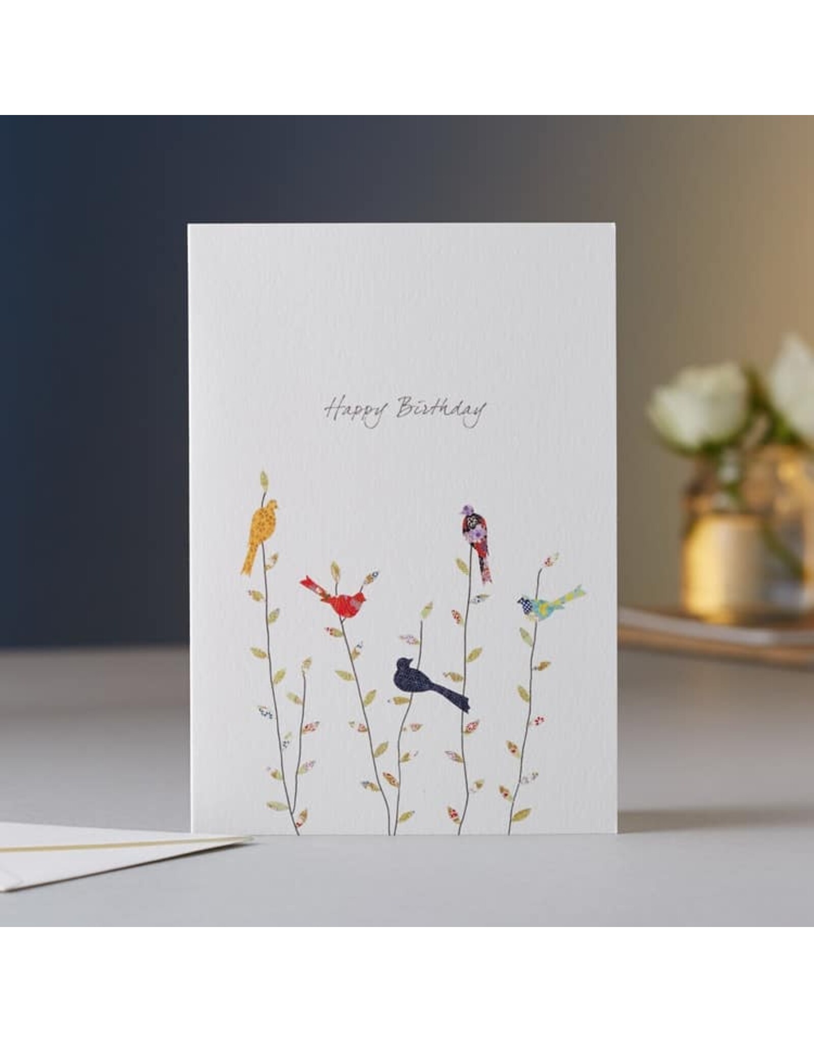 Eloise Hall Wenskaart - Spring Birds, Birthday - Dubbele Kaart + Envelop