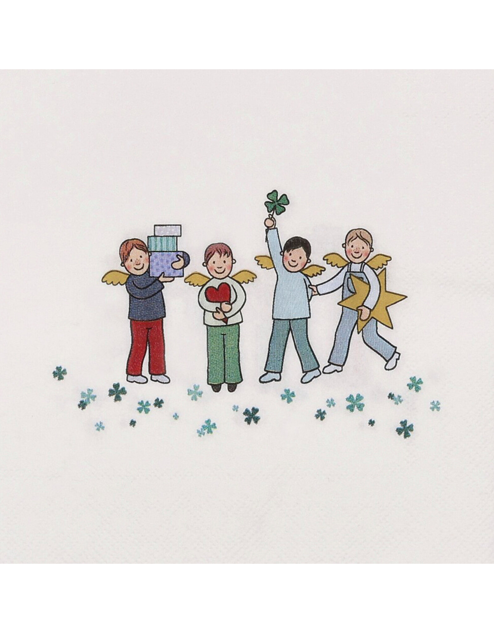 Raeder Servetten - Heavenly Brothers Shamrocks - 25x25