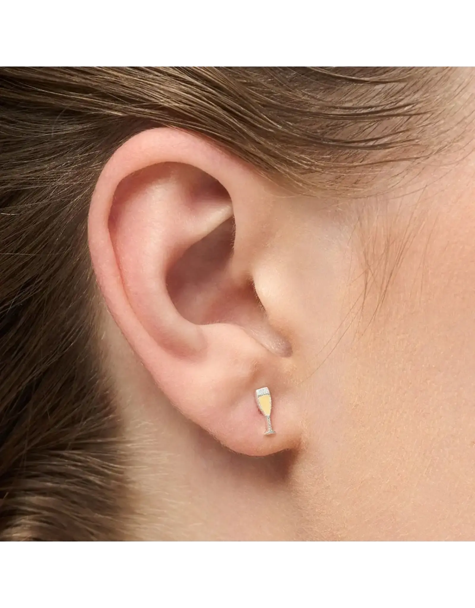 Lulu Copenhagen Oorbel Stud - Pop, Zilver - 8mm - Single