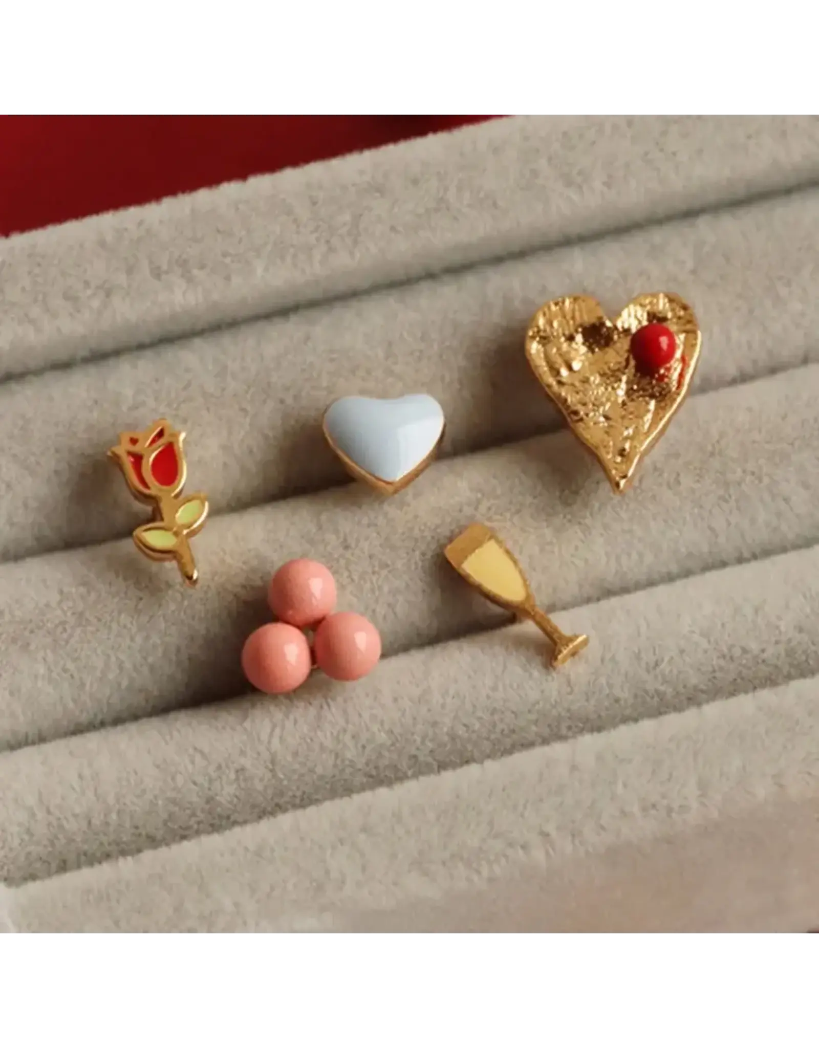 Lulu Copenhagen Oorbel Stud - Pop, Goud - 8mm - Single