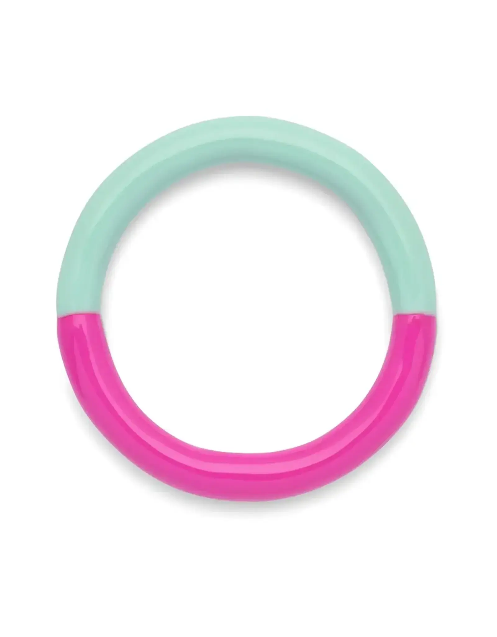 Lulu Copenhagen Double Color Ring - Electric Fuchsia Pink/Mint