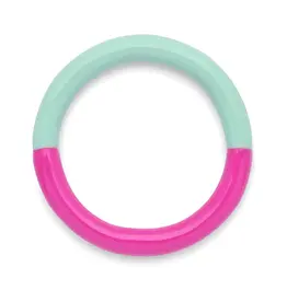Lulu Copenhagen Double Color Ring - Electric Fuchsia Pink/Mint