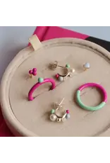 Lulu Copenhagen Double Color Ring - Electric Fuchsia Pink/Mint