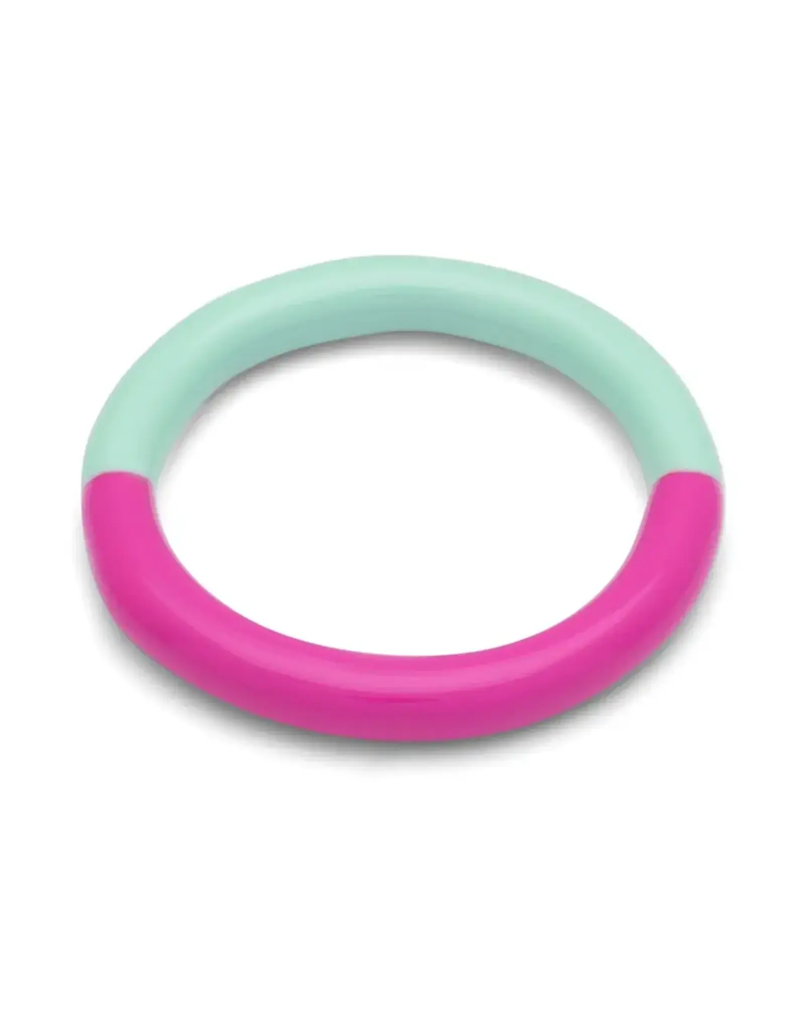 Lulu Copenhagen Double Color Ring - Electric Fuchsia Pink/Mint