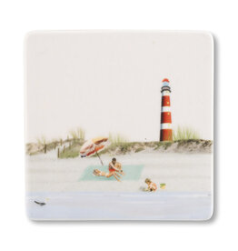 Storytiles Mini Tegel / Magneet -  Ziltig zand van Ameland- 5 x 5 cm