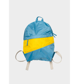 Susan Bijl Foldable Backpack M, Ocean&Sunflower - 40x25x10cm
