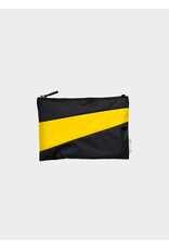 Susan Bijl Pouch M, Black&Sunflower - 19x29cm