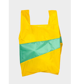 Susan Bijl Shopping bag L, Sunflower&Holly Green - 37,5x69x34cm