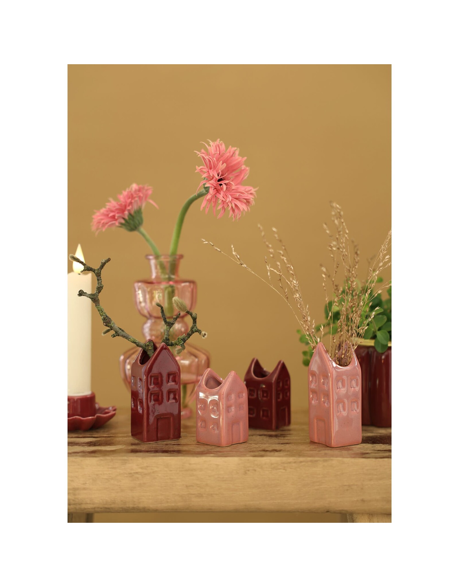 Don Estilo Bloemvaasje, Amsterdamse Huisjes  - 3x3x6cm