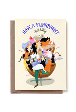 Reddish Design Wenskaart - Purrrfect Birthday - Dubbele kaart + Envelop