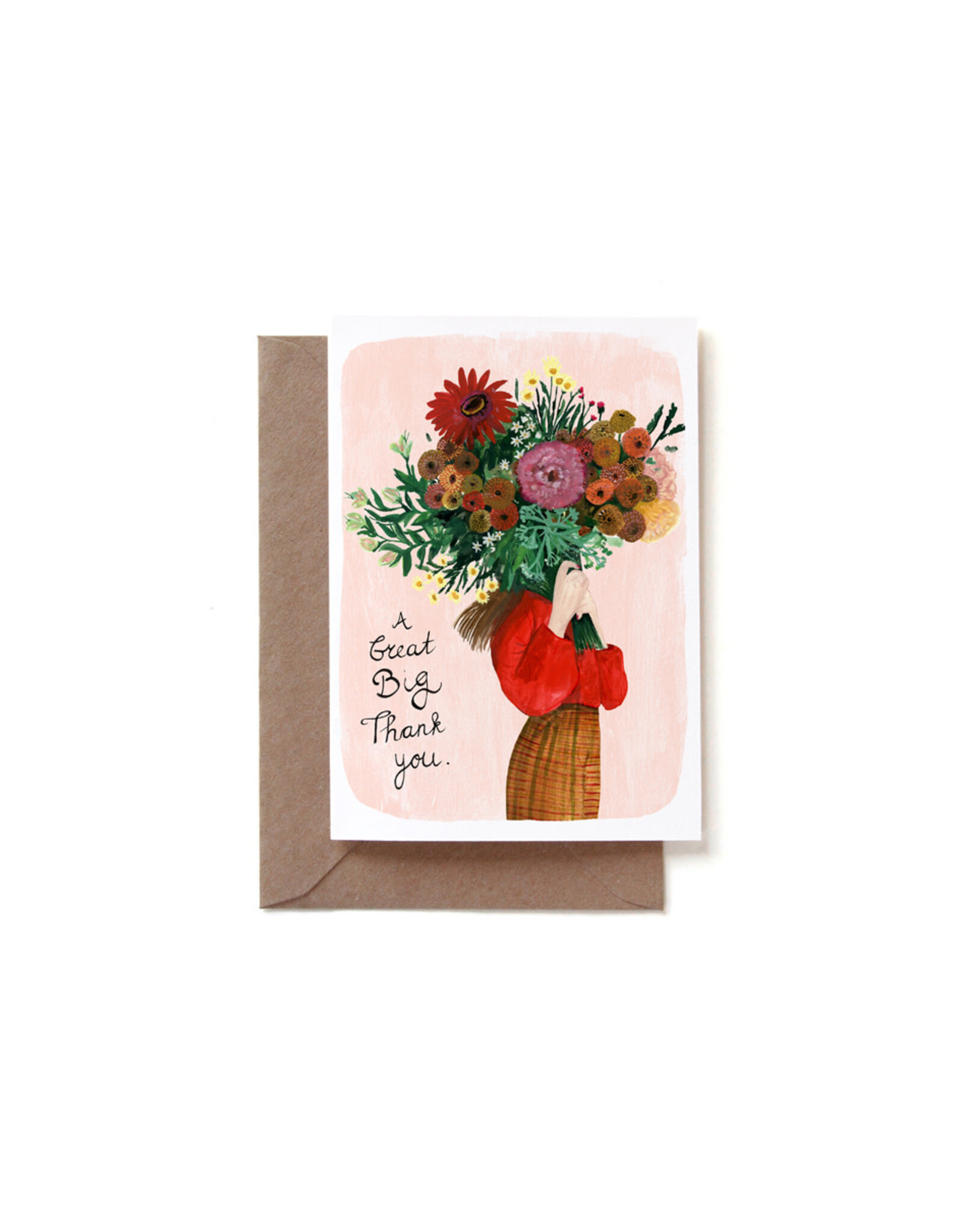 Reddish Design Wenskaart - Big Thank You - Dubbele kaart + Envelop