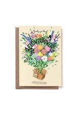 Reddish Design Wenskaart - Box Flowerpower - Dubbele kaart + Envelop