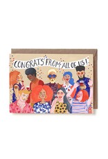 Reddish Design Wenskaart - Group Congrats - Dubbele kaart + Envelop