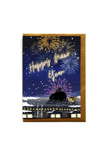 Reddish Design Wenskaart - Kerst - Fireworks - Dubbele kaart + Envelop