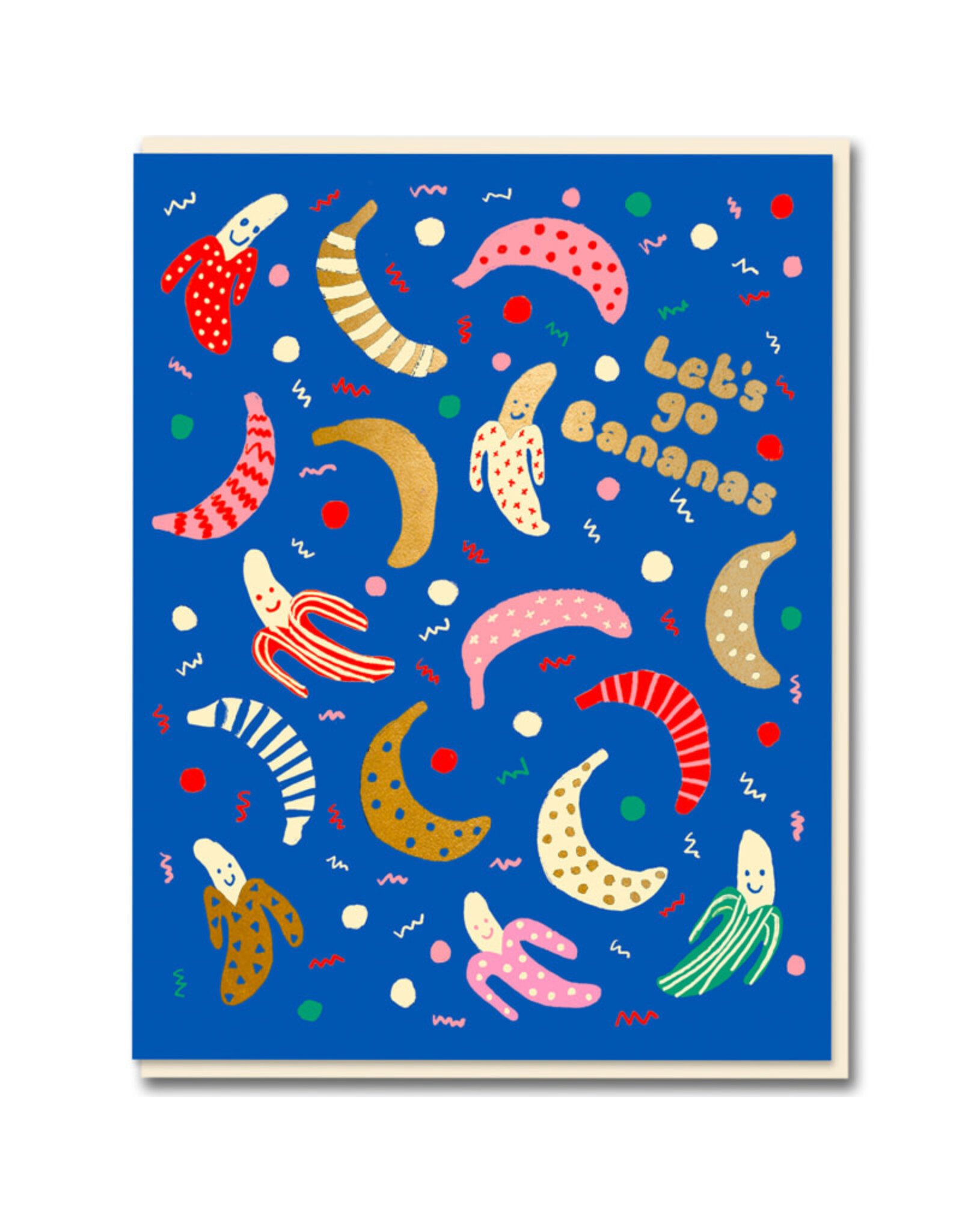 Emma Cooter Draws Wenskaart - Banana Party - Dubbele kaart + Envelop