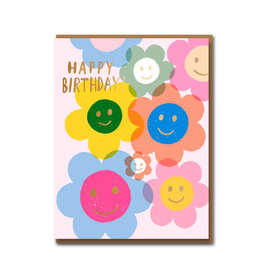 Carolyn Suzuki Goods Wenskaart - Smiling at you birthday - Dubbele kaart + Envelop