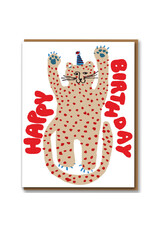 Eggpress Wenskaart - Party Cheetah - Dubbele kaart + Envelop