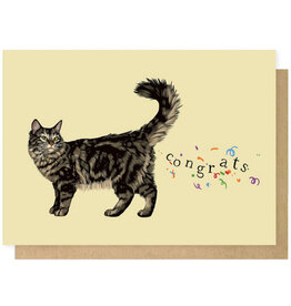 East End Wenskaart - Congrats Cats - Dubbele kaart + Envelop