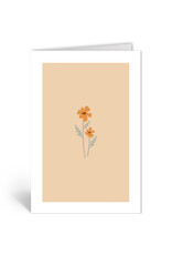 Deelneming Wenskaart - Bloemetjes - Dubbele kaart + Envelop