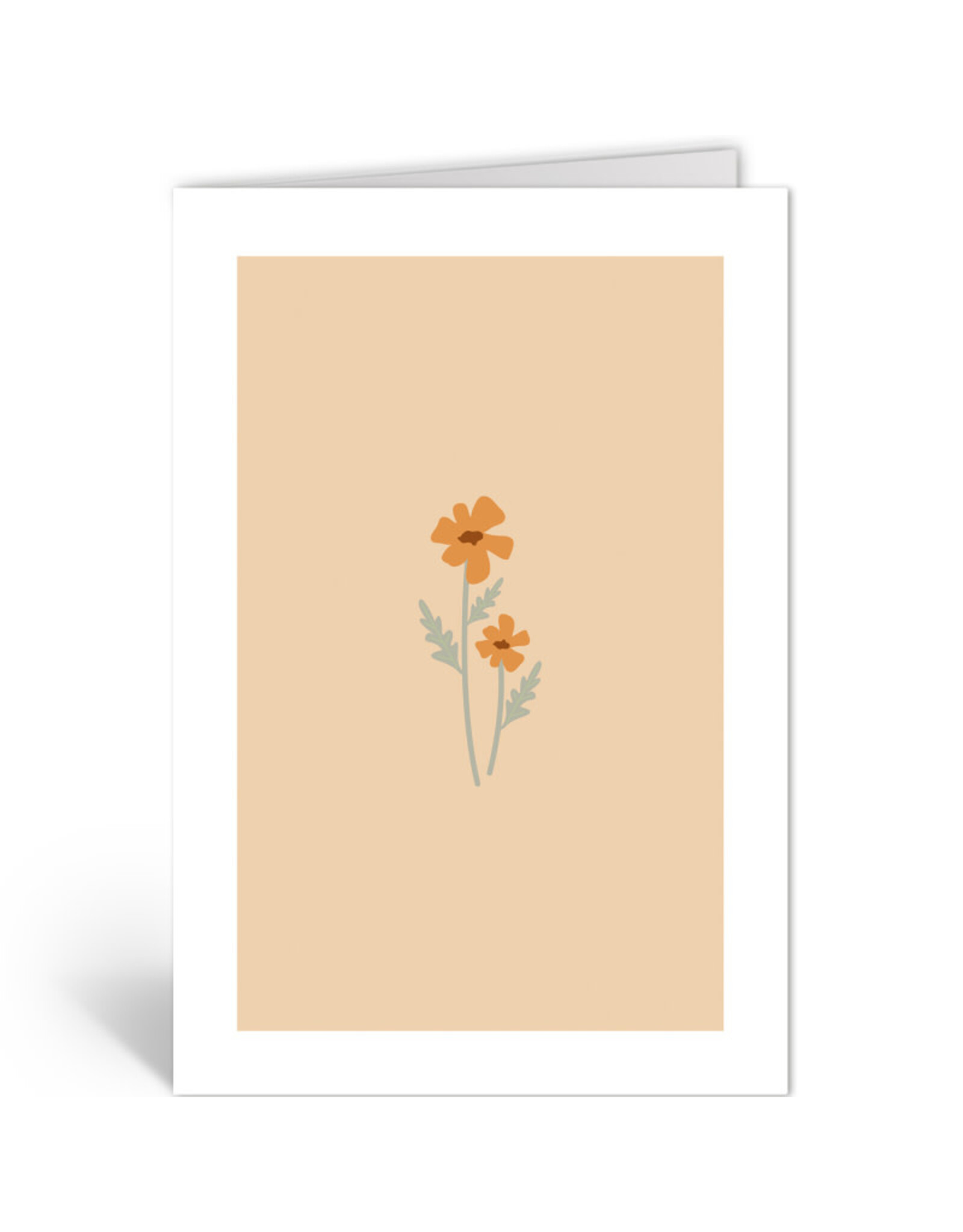 Deelneming Wenskaart - Bloemetjes - Dubbele kaart + Envelop