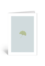 Deelneming Wenskaart - Ginkgo blaadje - Dubbele kaart + Envelop