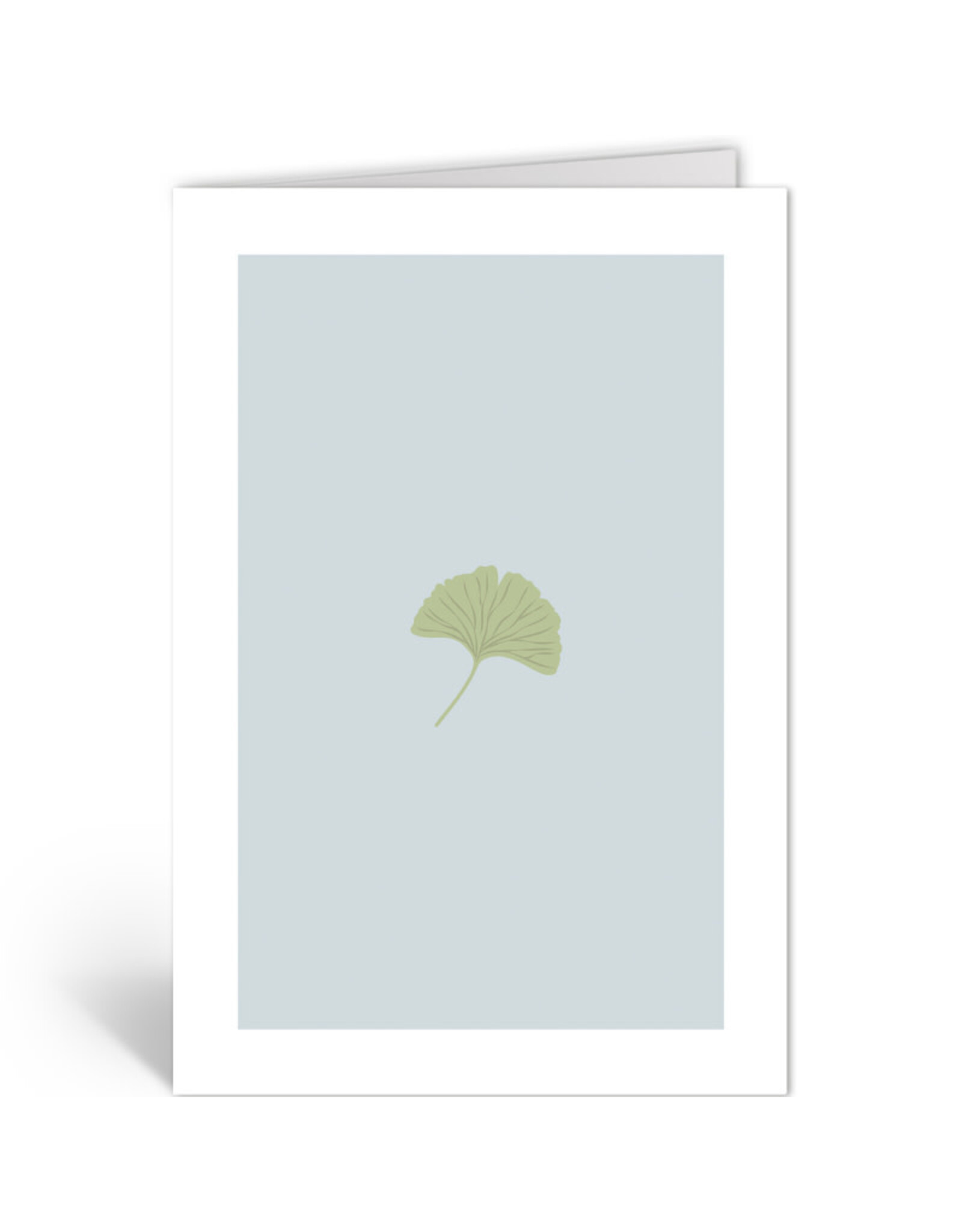 Deelneming Wenskaart - Ginkgo blaadje - Dubbele kaart + Envelop