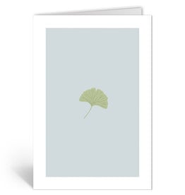 Deelneming Wenskaart - Ginkgo blaadje - Dubbele kaart + Envelop