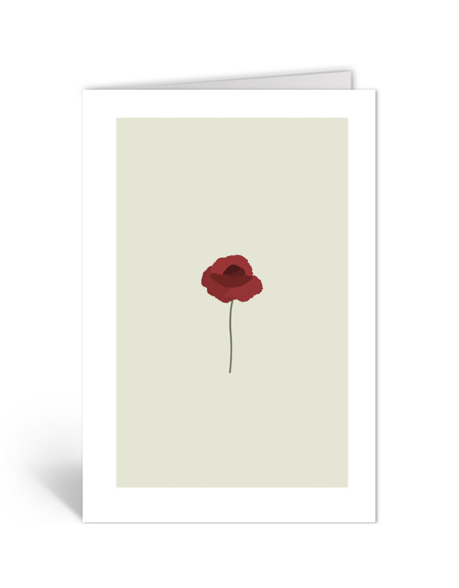 Deelneming Wenskaart - Klaproos - Dubbele kaart + Envelop