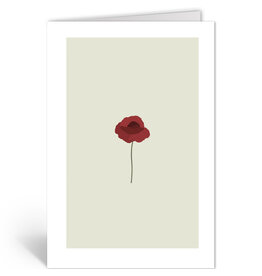 Deelneming Wenskaart - Klaproos - Dubbele kaart + Envelop