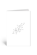 Deelneming Wenskaart - Zwerm vogels - Dubbele kaart + Envelop